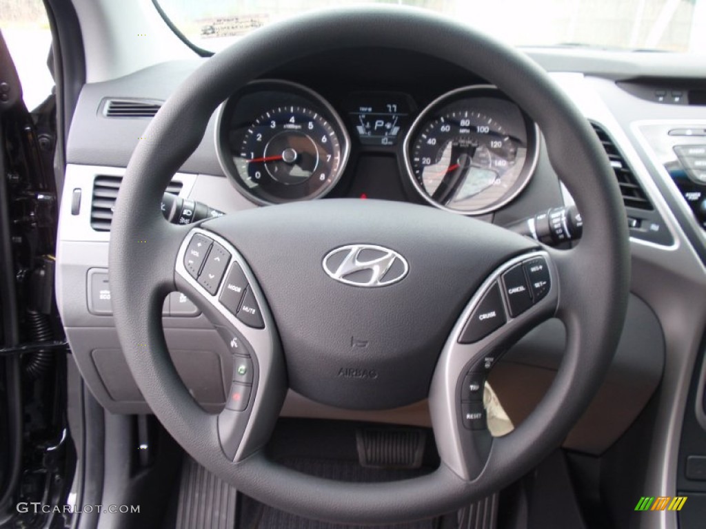 2014 Elantra SE Sedan - Black / Gray photo #30