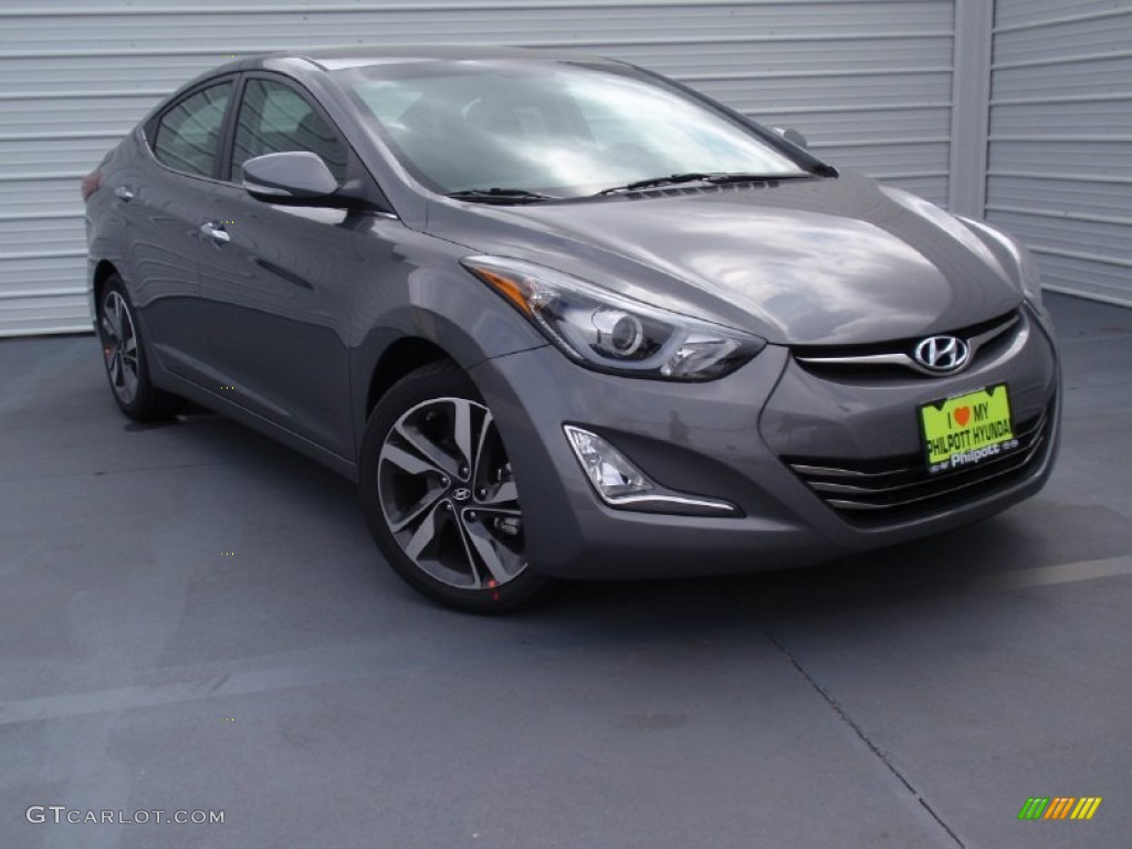 2014 Elantra Limited Sedan - Gray / Black photo #2