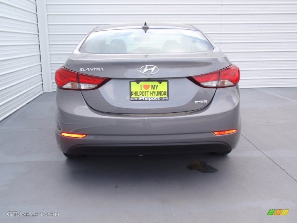 2014 Elantra Limited Sedan - Gray / Black photo #5