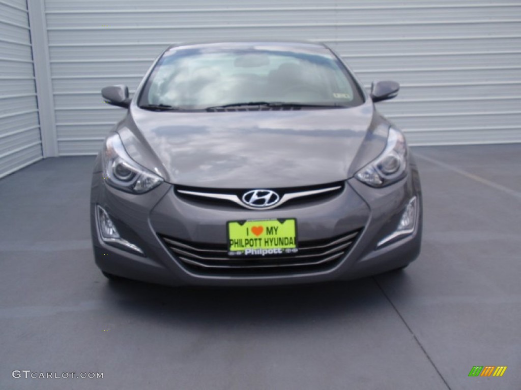 2014 Elantra Limited Sedan - Gray / Black photo #8