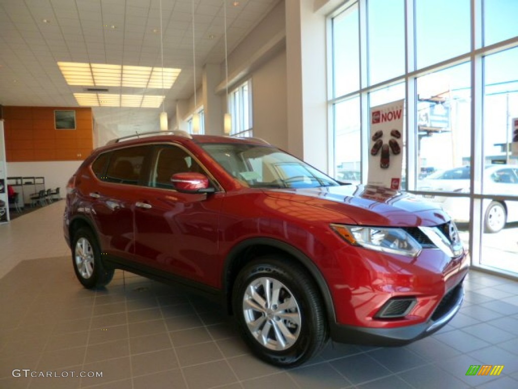 2014 Rogue SV AWD - Cayenne Red / Charcoal photo #1