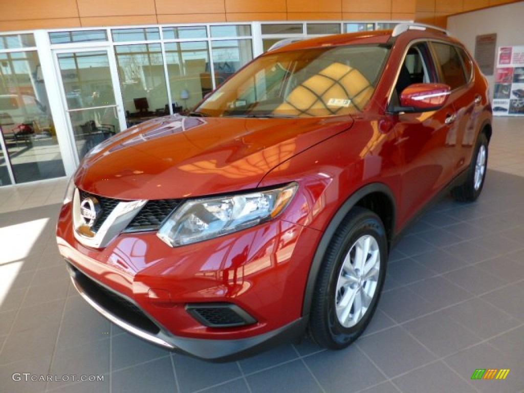 2014 Rogue SV AWD - Cayenne Red / Charcoal photo #3