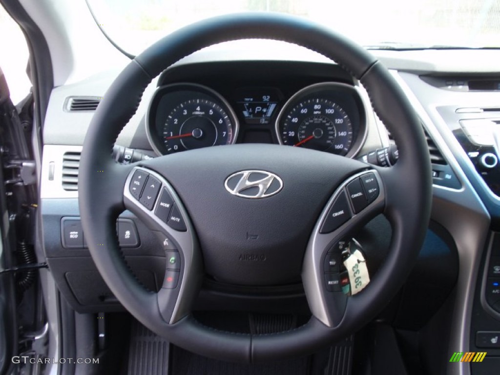 2014 Elantra Limited Sedan - Gray / Black photo #31