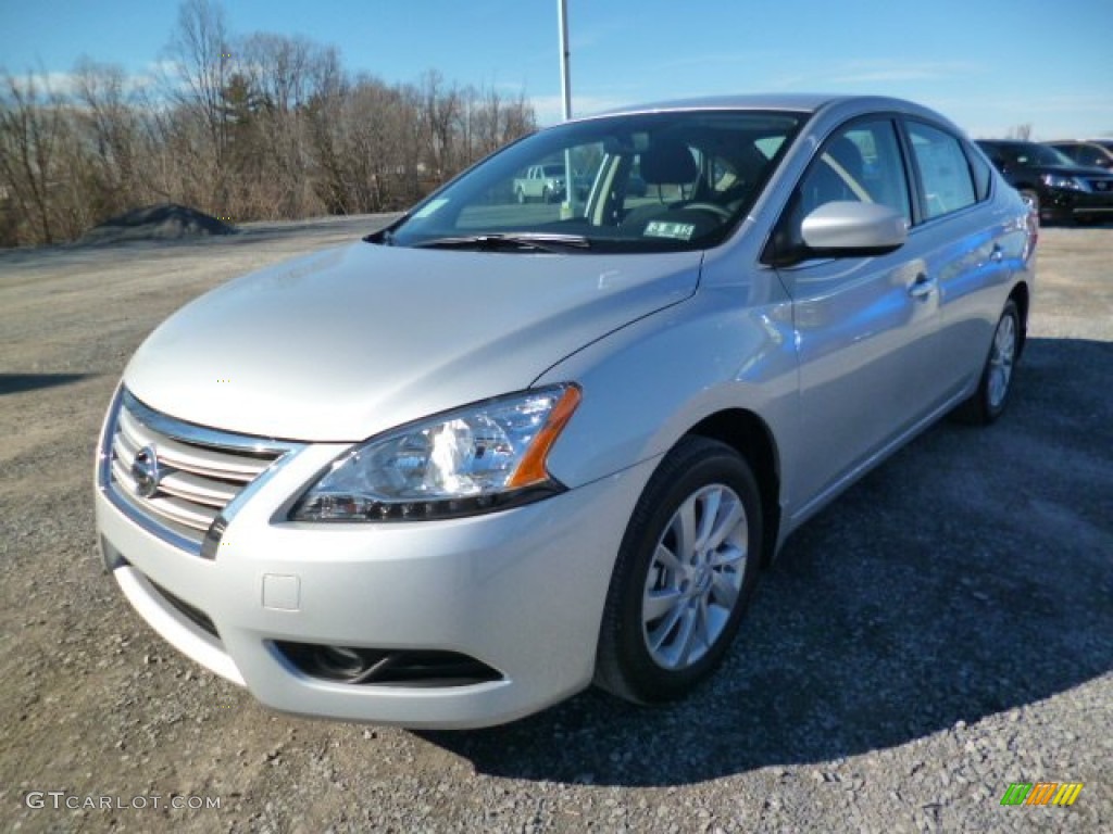 2014 Sentra SV - Brilliant Silver / Charcoal photo #3