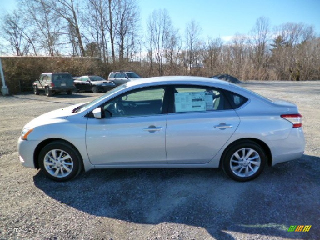 2014 Sentra SV - Brilliant Silver / Charcoal photo #4