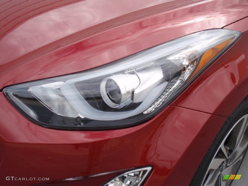 2014 Elantra Limited Sedan - Red / Black photo #9