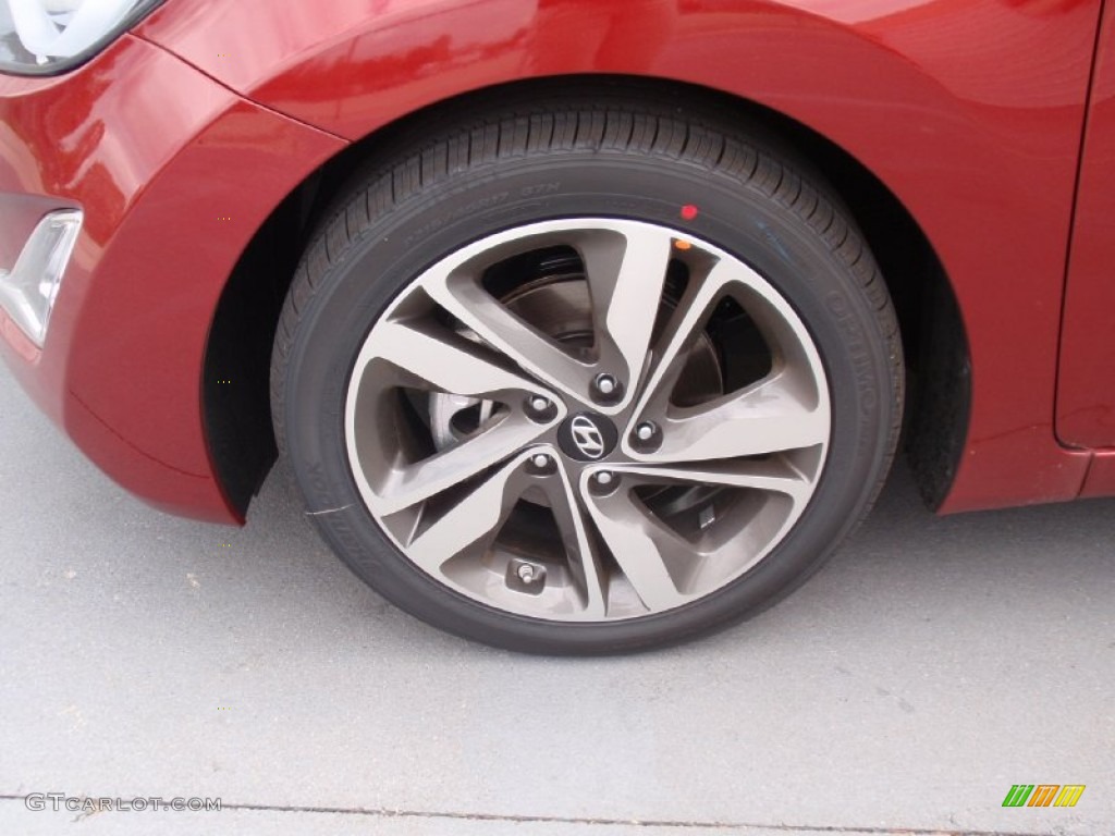 2014 Elantra Limited Sedan - Red / Black photo #12