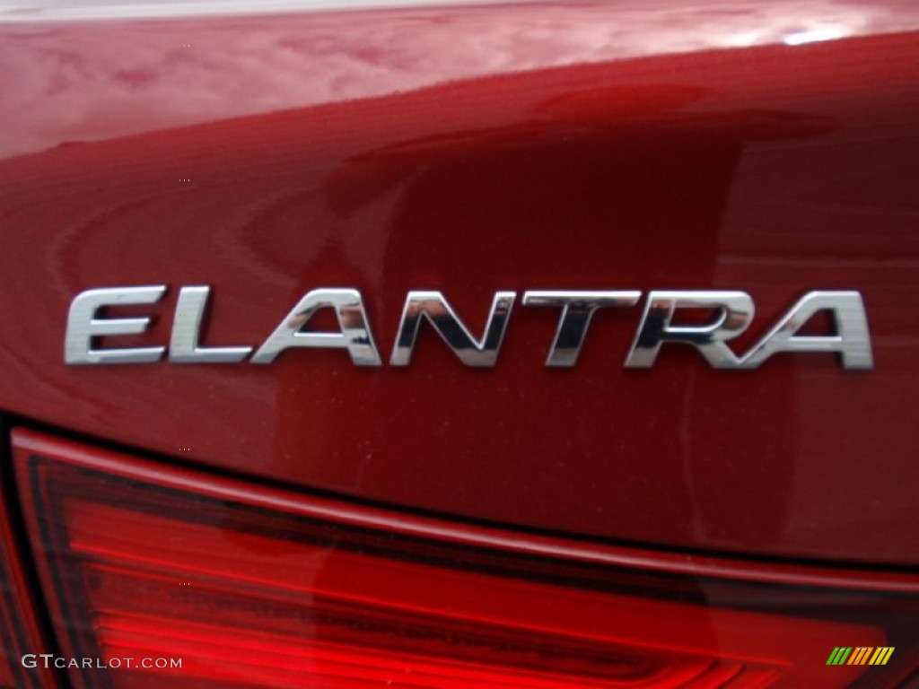 2014 Elantra Limited Sedan - Red / Black photo #14