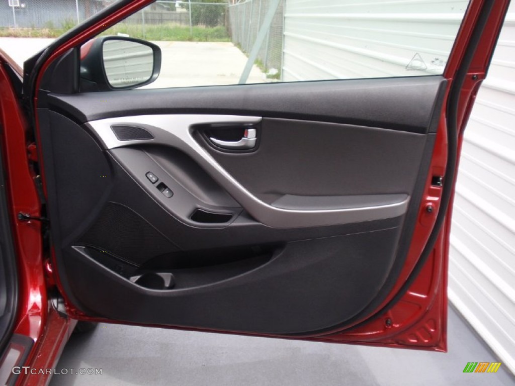 2014 Elantra Limited Sedan - Red / Black photo #17