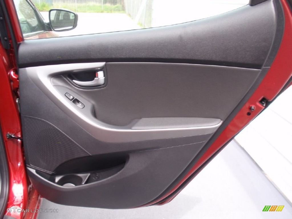 2014 Elantra Limited Sedan - Red / Black photo #20