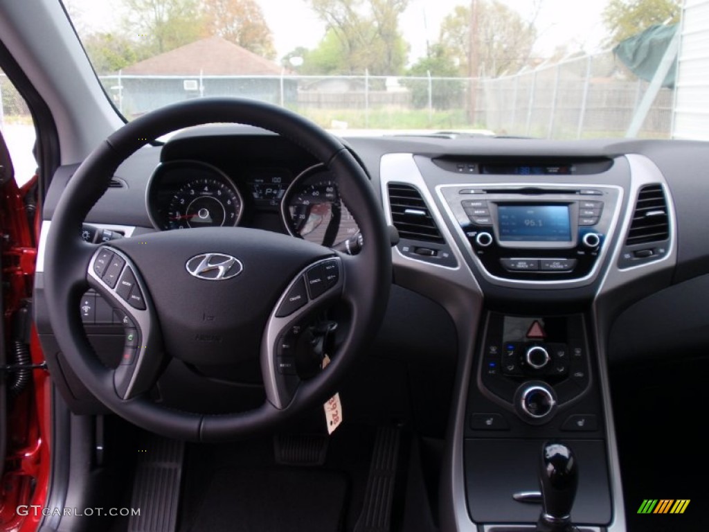 2014 Elantra Limited Sedan - Red / Black photo #28