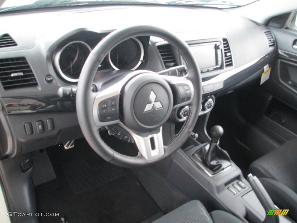 2014 Mitsubishi Lancer Evolution GSR Black Dashboard Photo #91642023