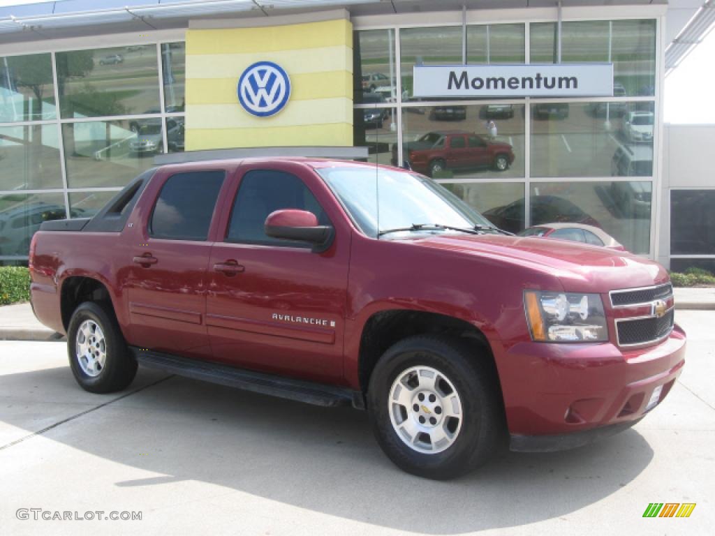 2007 Avalanche LT - Sport Red Metallic / Light Titanium/Ebony photo #1