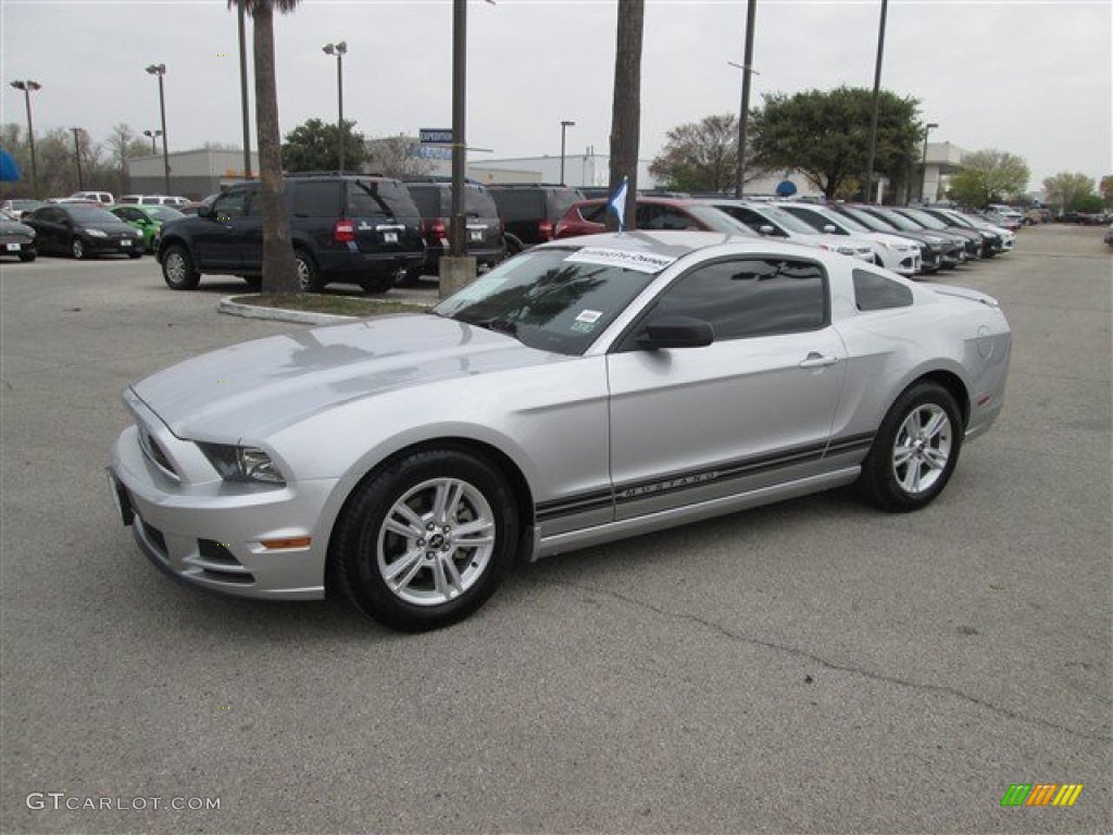 2013 Mustang V6 Premium Coupe - Ingot Silver Metallic / Charcoal Black photo #5