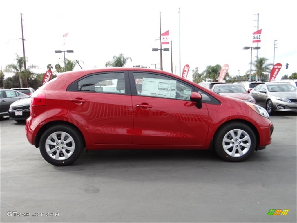 Signal Red 2014 Kia Rio LX Exterior Photo #91647689