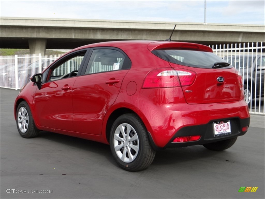 2014 Rio LX - Signal Red / Beige photo #4