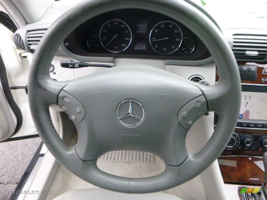 2006 Mercedes-Benz C 280 4Matic Luxury Ash Steering Wheel Photo #91649765