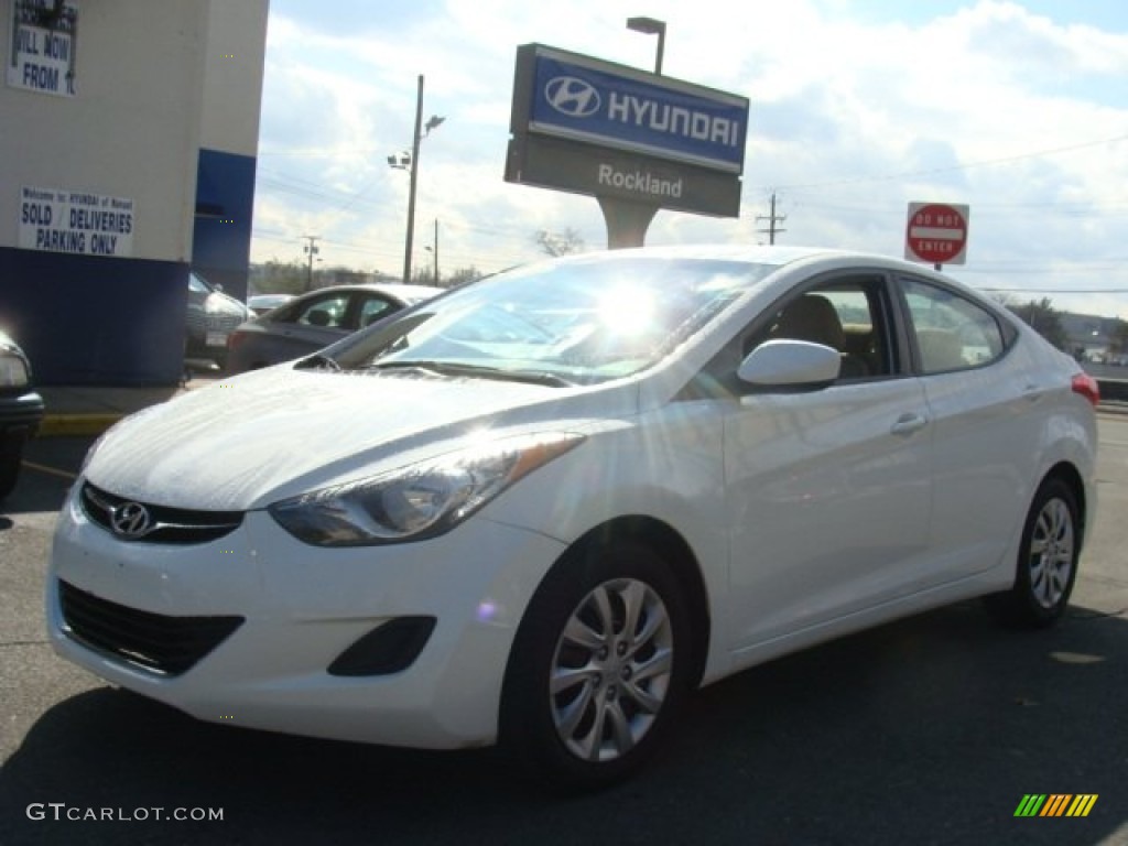 Shimmering White Hyundai Elantra