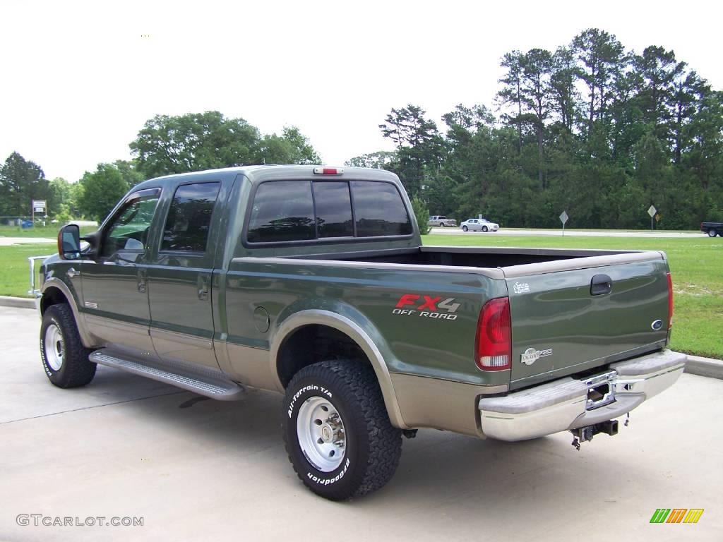 2003 F250 Super Duty King Ranch Crew Cab 4x4 - Estate Green Metallic / Castano Brown photo #5