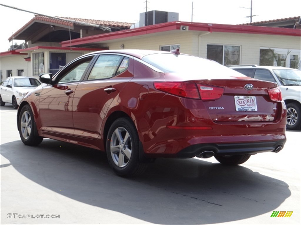 2014 Optima LX - Remington Red / Beige photo #4