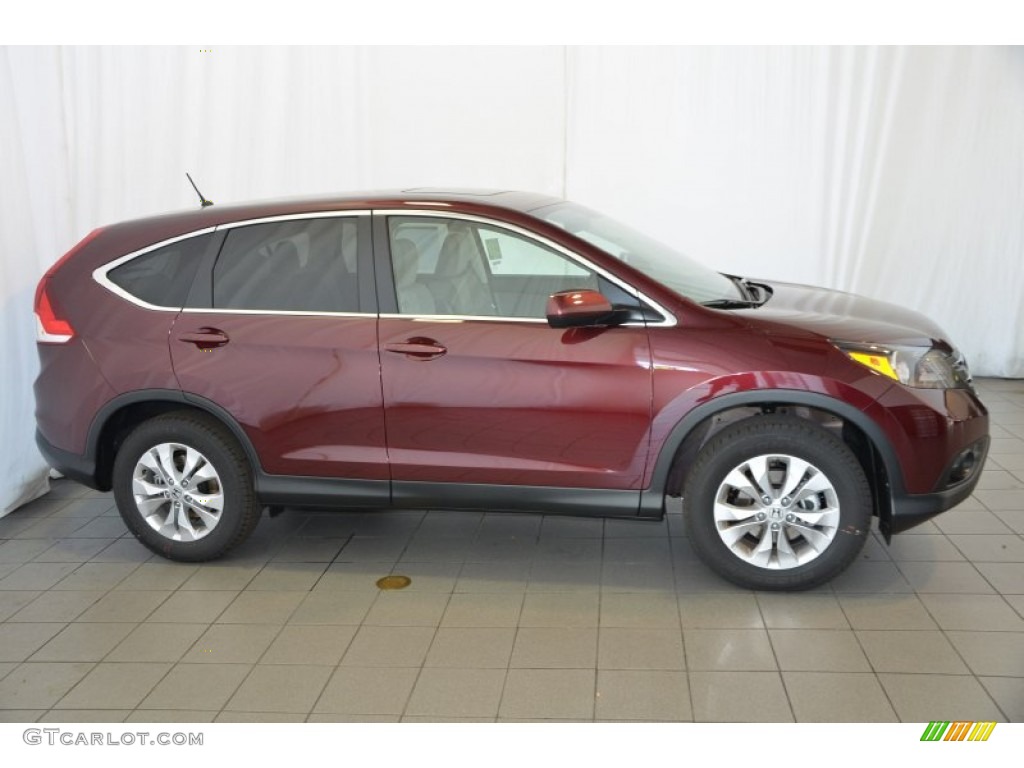 2014 CR-V EX - Basque Red Pearl II / Gray photo #5