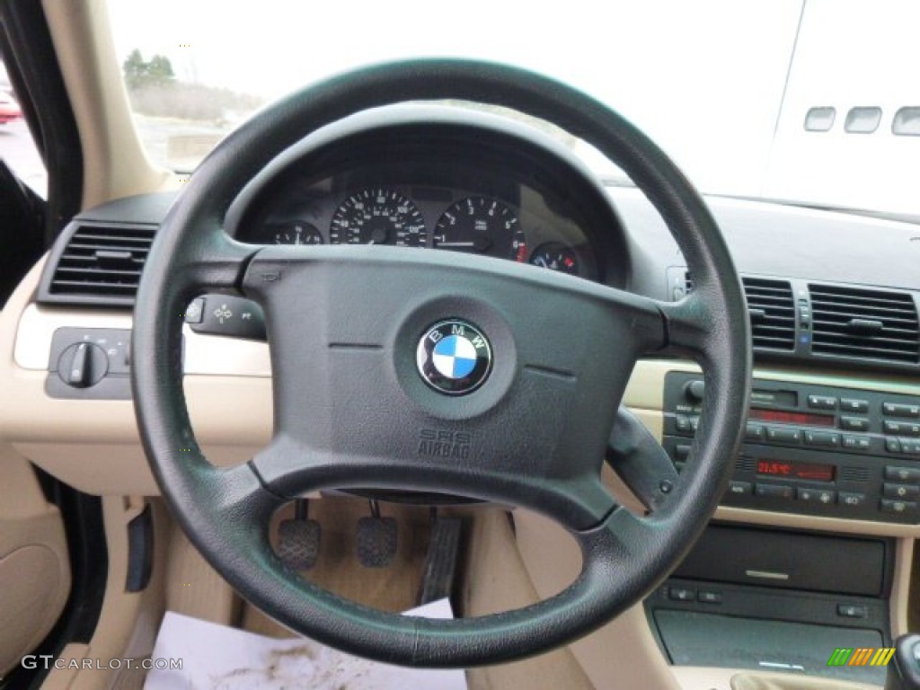 2000 BMW 3 Series 323i Sedan Sand Steering Wheel Photo #91660526