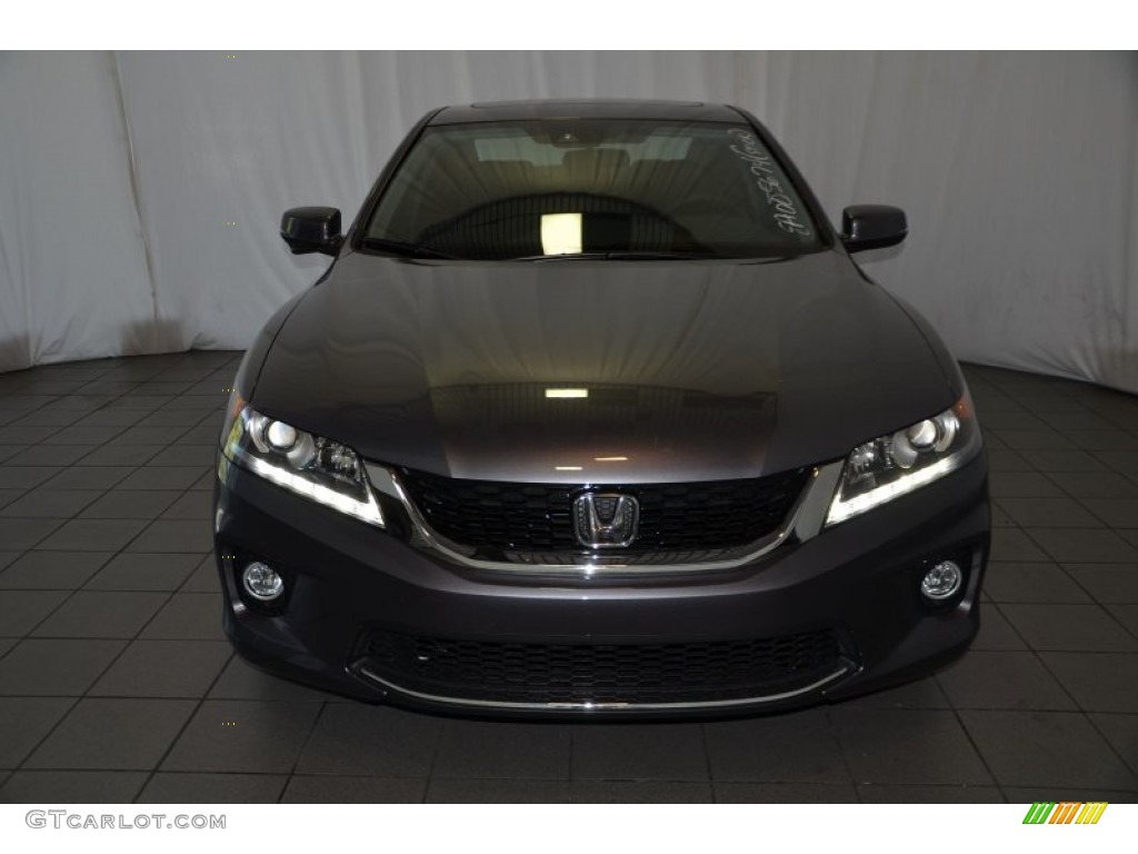 2014 Accord EX-L V6 Coupe - Modern Steel Metallic / Black photo #2