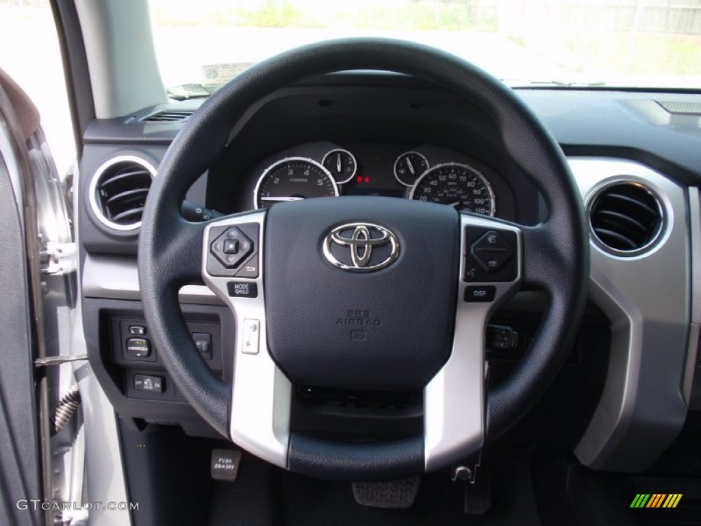 2014 Toyota Tundra TSS Double Cab Black Steering Wheel Photo #91662200