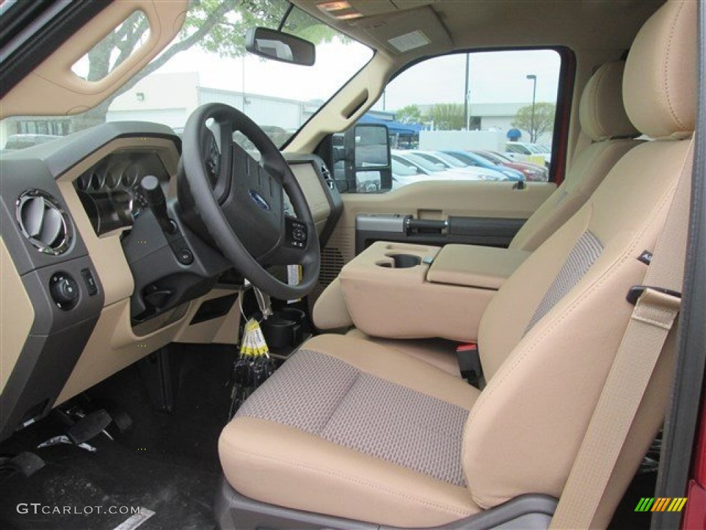 Adobe Interior 2014 Ford F250 Super Duty XLT Crew Cab 4x4 Photo #91665155