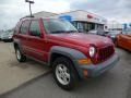 2005 Inferno Red Crystal Pearl Jeep Liberty Sport 4x4  photo #1