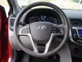Gray 2014 Hyundai Accent GS 5 Door Steering Wheel