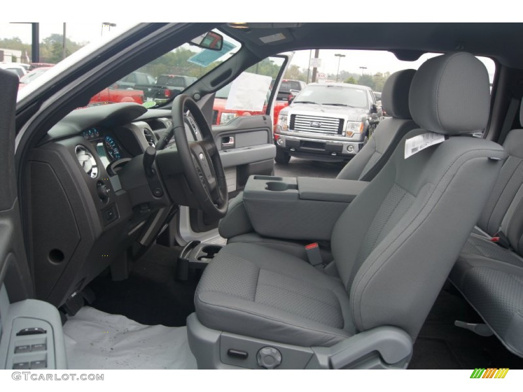 Steel Gray Interior 2012 Ford F150 XLT SuperCab Photo #91666229