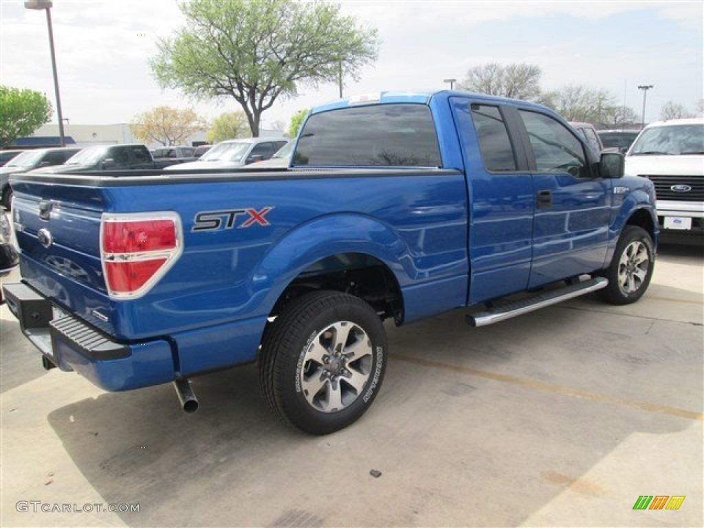 2014 F150 STX SuperCab - Blue Flame / Steel Grey photo #4