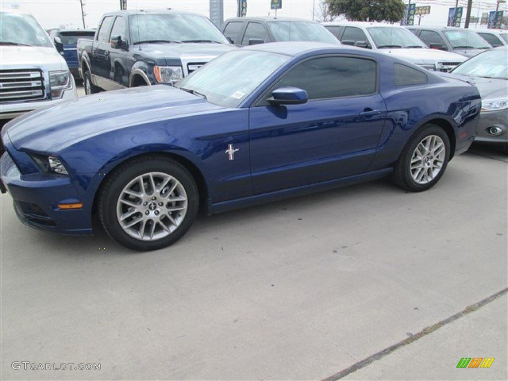 2014 Mustang V6 Premium Coupe - Deep Impact Blue / Charcoal Black photo #1