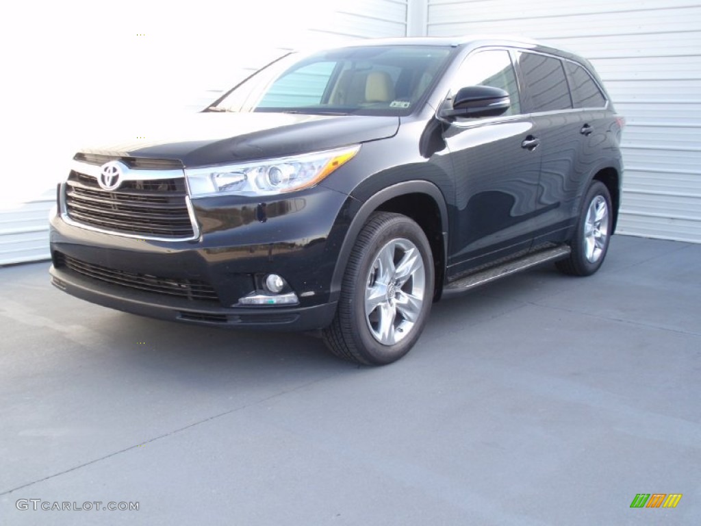 2014 Highlander Limited - Attitude Black Metallic / Almond photo #7