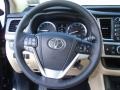 2014 Toyota Highlander Almond Interior Steering Wheel Photo