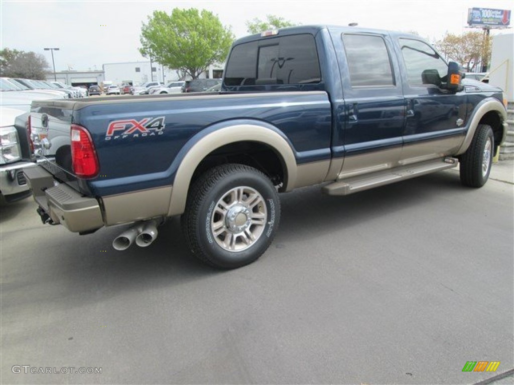 2014 F250 Super Duty King Ranch Crew Cab 4x4 - Blue Jeans Metallic / King Ranch Chaparral Leather/Adobe Trim photo #6