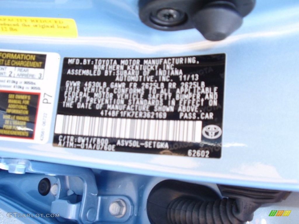 2014 Camry XLE - Clearwater Blue Metallic / Ivory photo #34