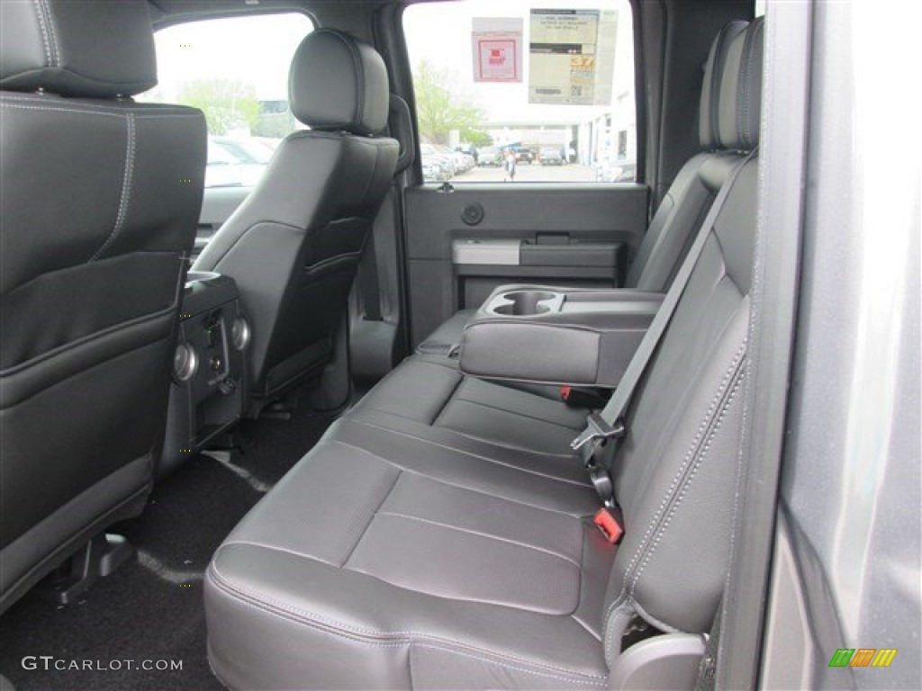 2014 F350 Super Duty Lariat Crew Cab 4x4 - Sterling Gray Metallic / Black photo #7