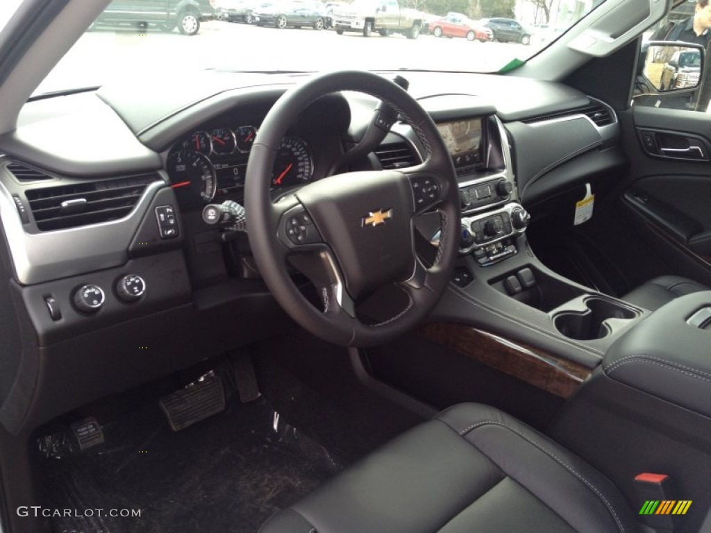 Jet Black Interior 2015 Chevrolet Tahoe LT 4WD Photo #91672748