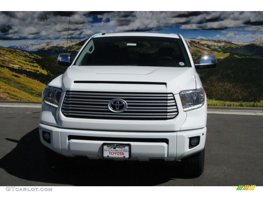 2014 Tundra Platinum Crewmax 4x4 - Super White / Black photo #2