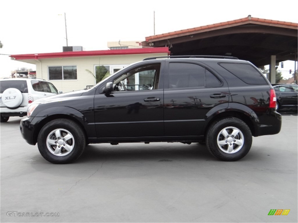 2008 Sorento LX 4x4 - Ebony Black / Gray photo #5