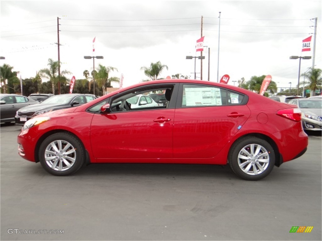 Crimson Red 2014 Kia Forte LX Exterior Photo #91678673