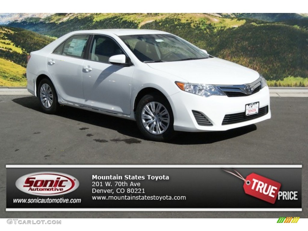 2014 Camry LE - Super White / Ivory photo #1