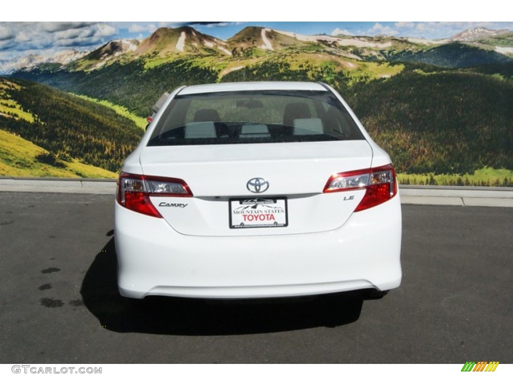2014 Camry LE - Super White / Ivory photo #4