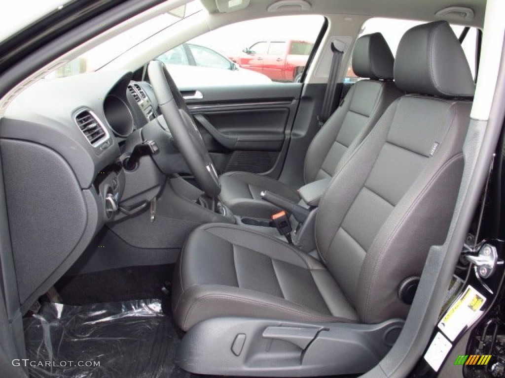 Titan Black Interior 2014 Volkswagen Jetta TDI SportWagen Photo #91679961