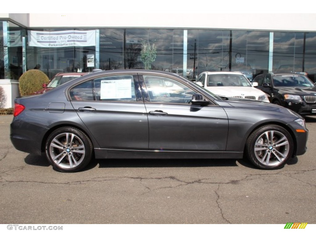 2013 3 Series 335i xDrive Sedan - Mineral Grey Metallic / Coral Red/Black photo #2