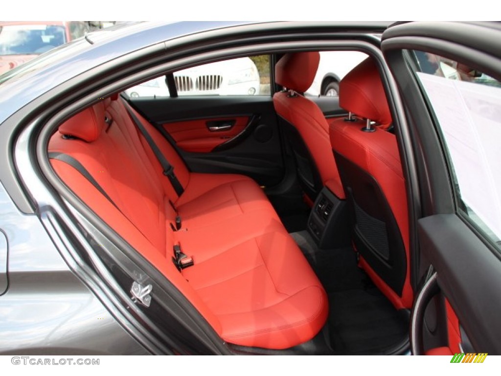 2013 3 Series 335i xDrive Sedan - Mineral Grey Metallic / Coral Red/Black photo #24