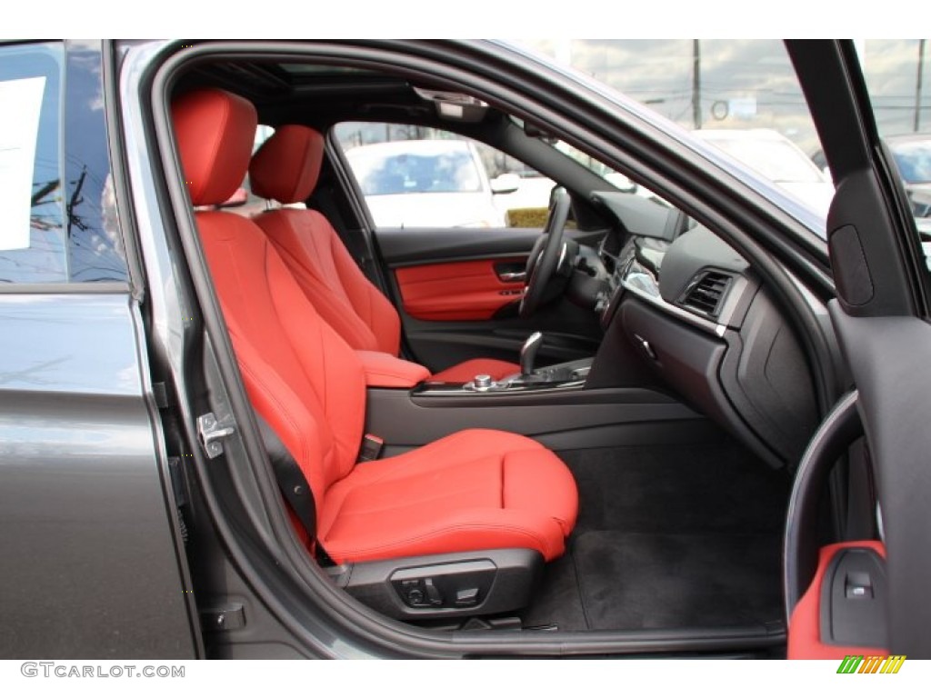 2013 3 Series 335i xDrive Sedan - Mineral Grey Metallic / Coral Red/Black photo #27