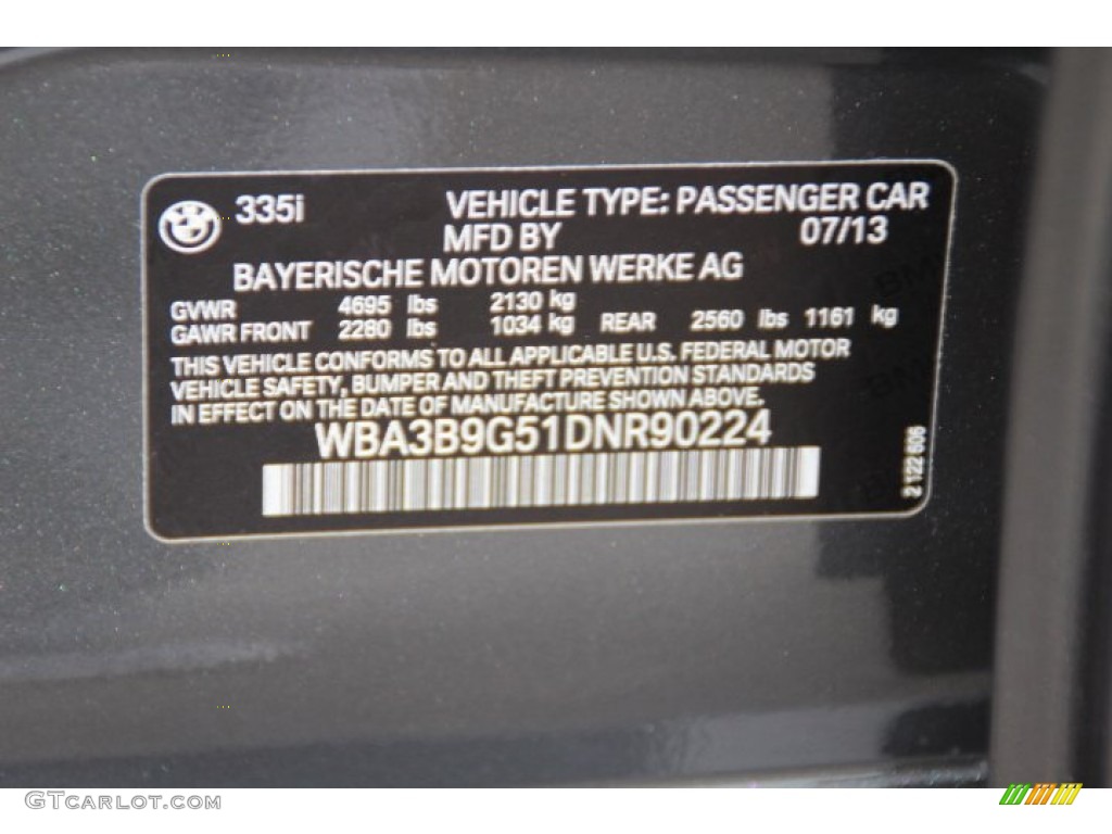 2013 3 Series 335i xDrive Sedan - Mineral Grey Metallic / Coral Red/Black photo #33